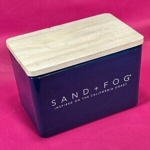 SAND + FOG glass candle box (box only) with wooden lid